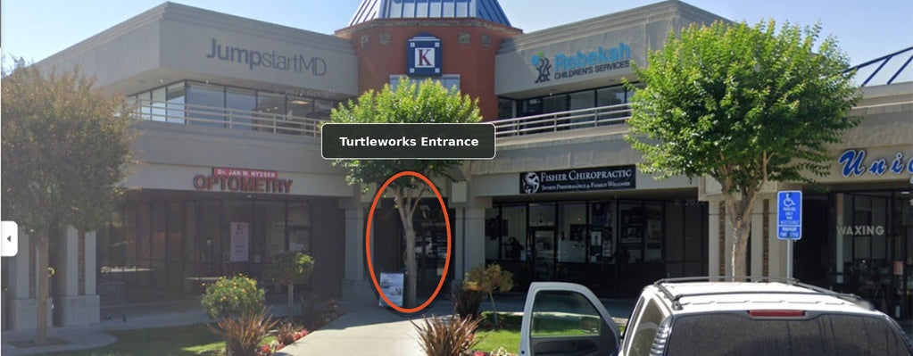Turtleworks storefront in Kirkwood Plaza