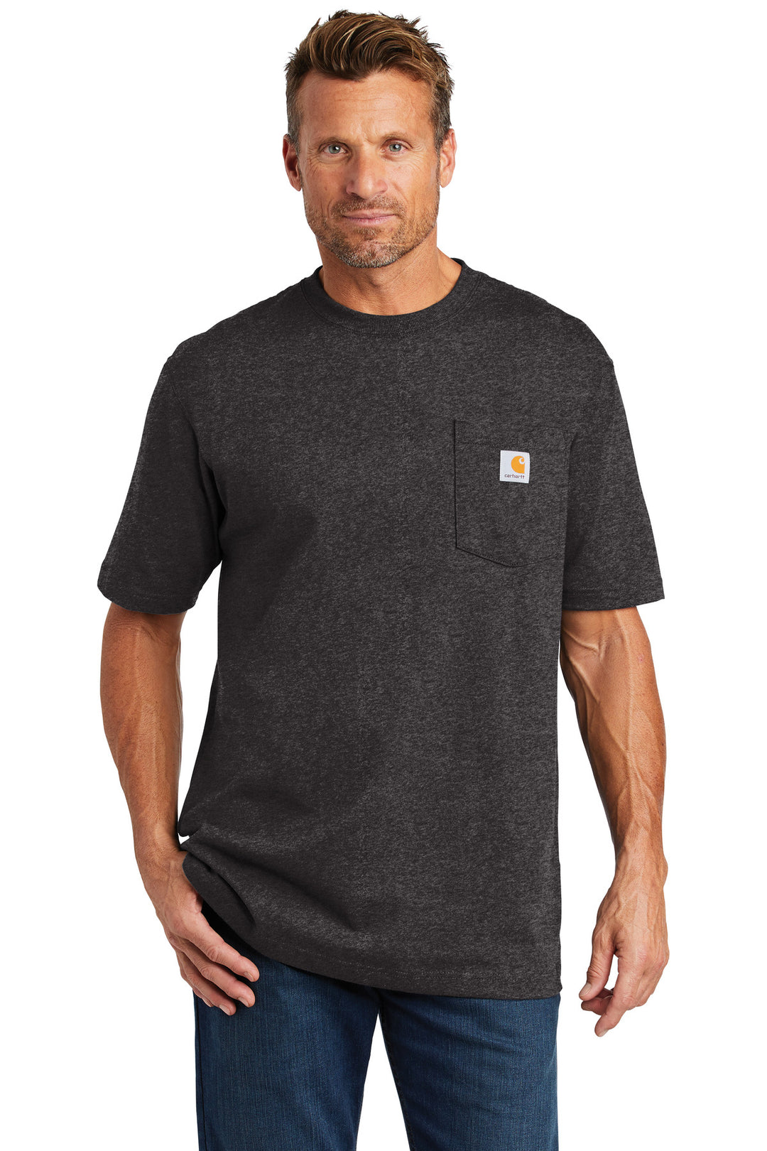 draw drawers Lace Boat Neck T-shirts グレー CTK87_carbonheather_model_fron